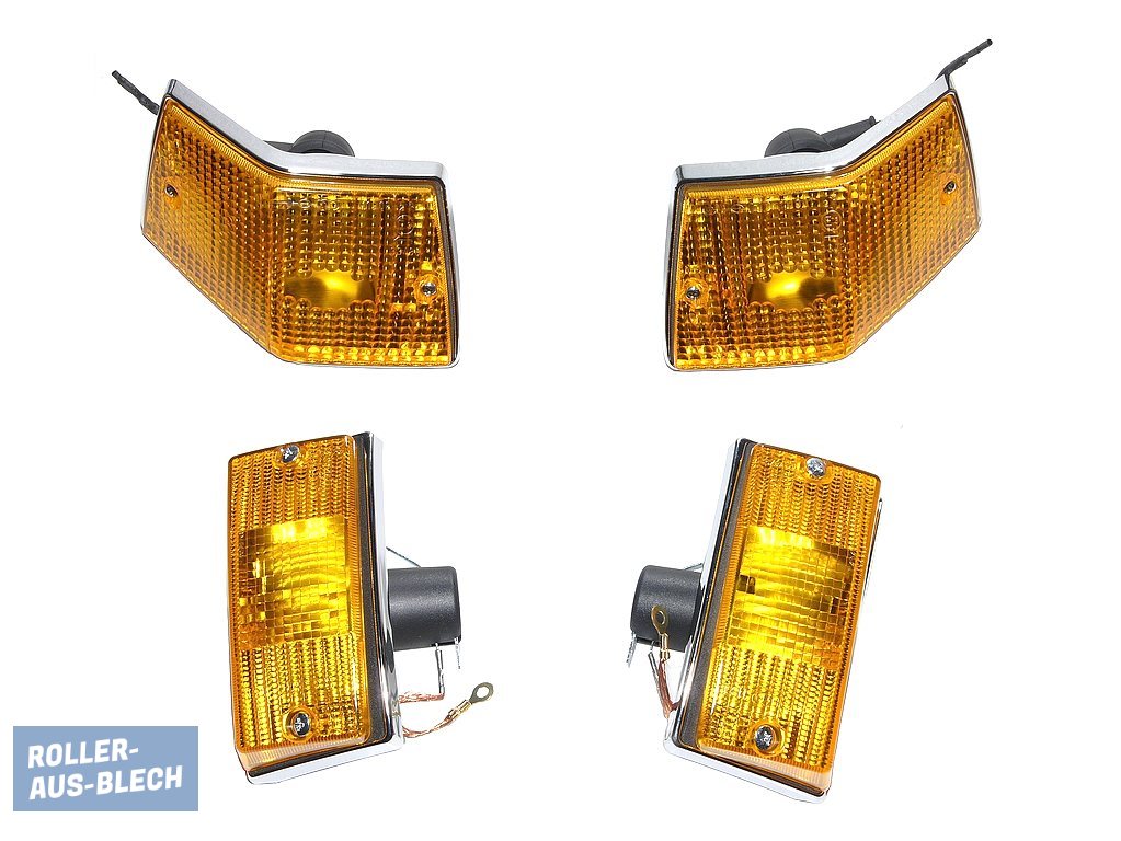 (Bild für) Blinker vorne + hinten komplett S.i.e.m li + re Vespa PX - zum Schließen ins Bild klicken