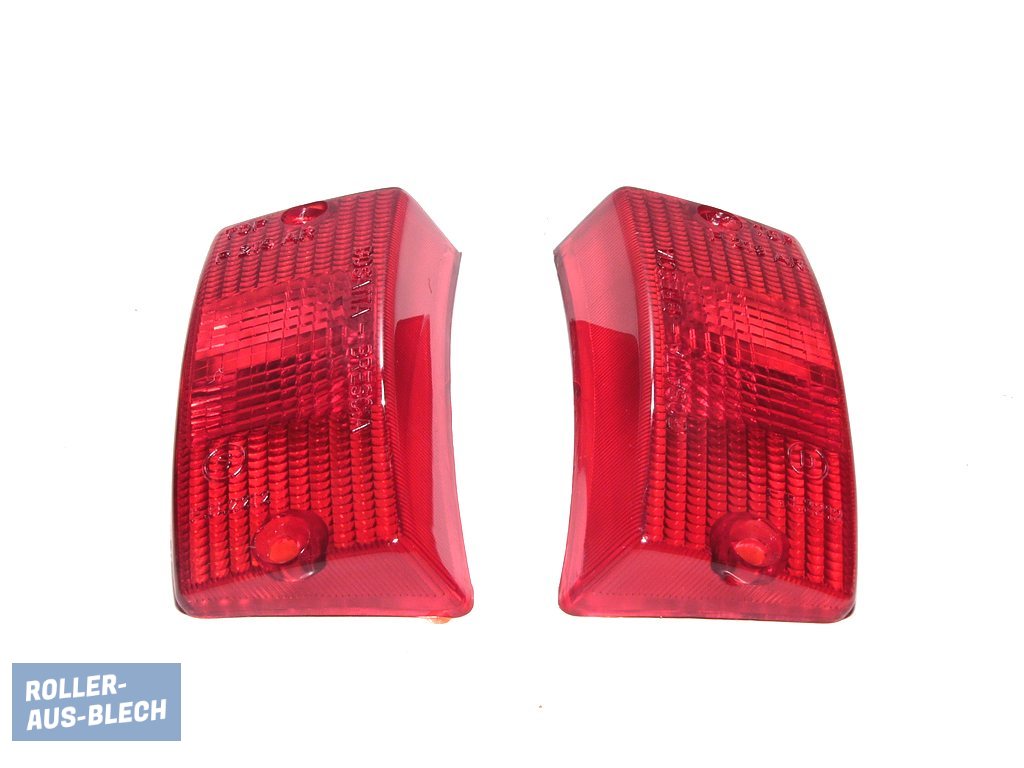 (Bild für) Blinkerglas vorne links und rechts rot Vespa PX - zum Schließen ins Bild klicken