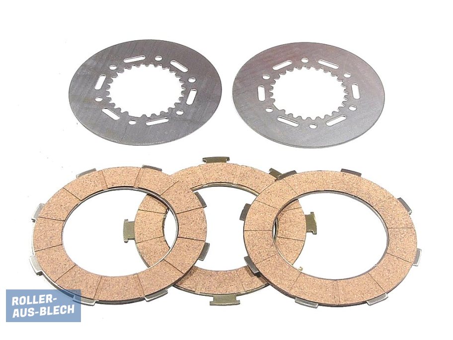 (imagen para) Clutch linings Ferodo 3-disc SET Vespa PX 200 - Pinche Imagen para Cerrar