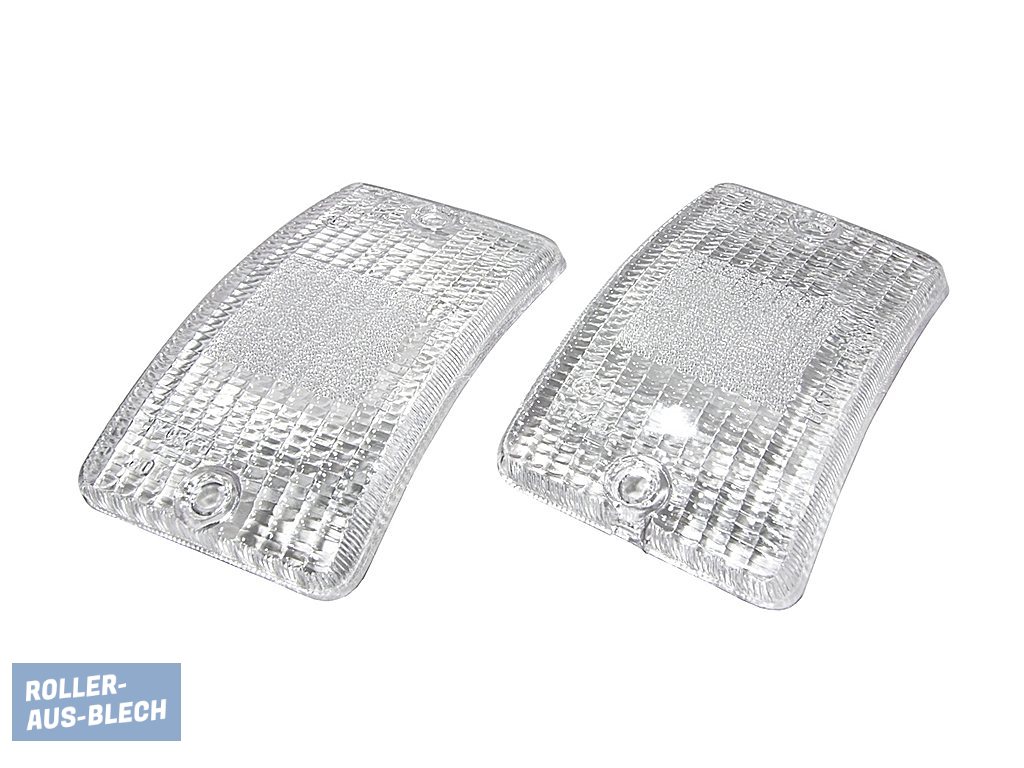 (Bild für) Blinkerglas vorne links und rechts weiß Vespa PK 50 XL, XL2 - zum Schließen ins Bild klicken