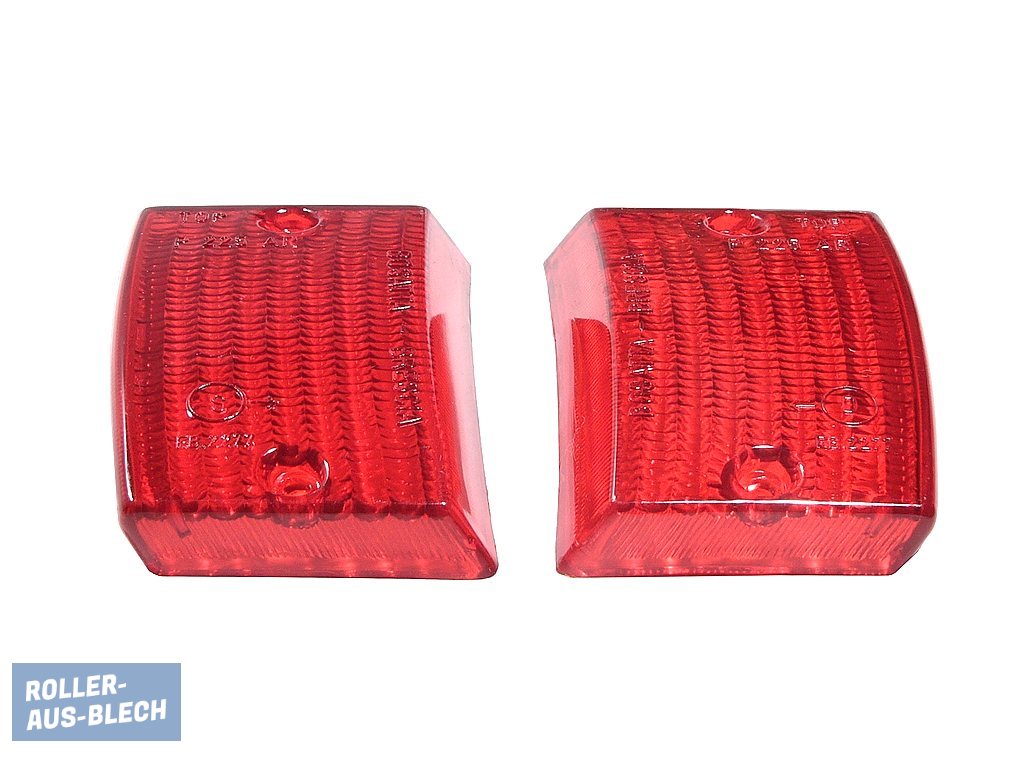 (Bild für) Blinkerglas vorne links und rechts rot Vespa PK 50 S - zum Schließen ins Bild klicken