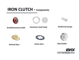 (image for) Clutch complete 4-linings EVOK IRON CLUTCH Vespa V50 PK S-XL2