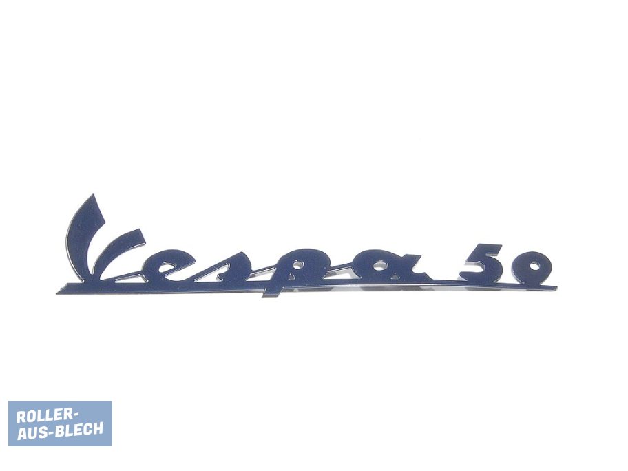 (Bild für) Schriftzug Beinschild klassisch "Vespa 50" V50 1.Serie - zum Schließen ins Bild klicken