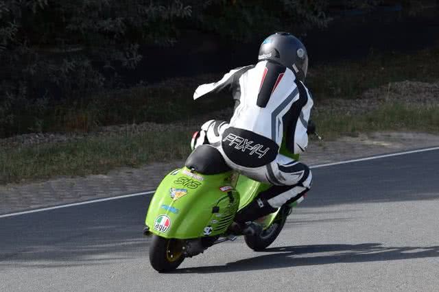 Rear view of Vespa 50